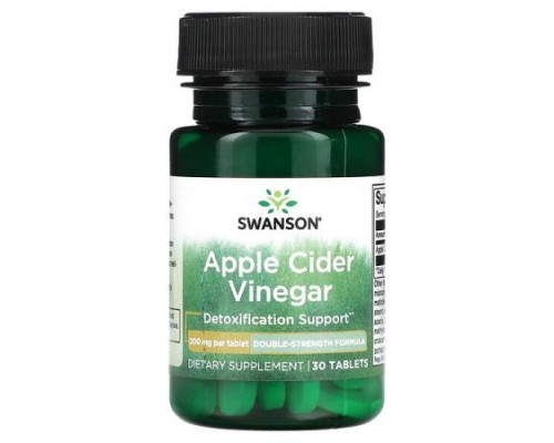 Swanson, Apple Cider Vinegar, 200 mg , 30 Tablets