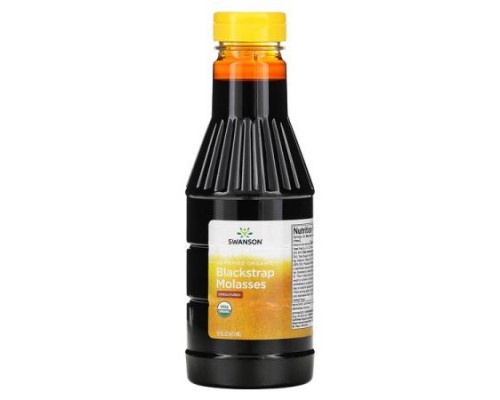 Swanson, Certified Organic Blackstrap Molasses, Unsulfured, 16 fl oz (473 ml)