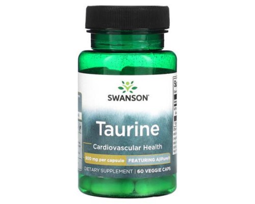 Swanson, Taurine, 500 mg, 60 Veggie Caps Swanson, Taurine, 500 mg, 60 Veggie Caps