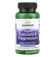 Swanson, Albion® Calcium & Magnesium, 60 Capsules