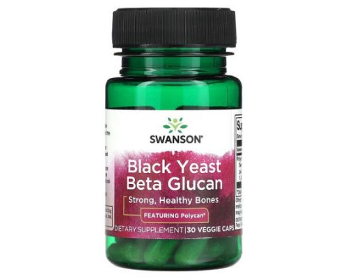 Swanson, Black Yeast Beta Glucan, 30 Veggie Caps (150 mg per Cap)