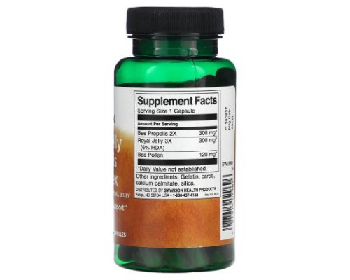 Swanson, Royal Jelly Propolis Complex, 60 Capsules Swanson, Royal Jelly Propolis Complex, 60 Capsules