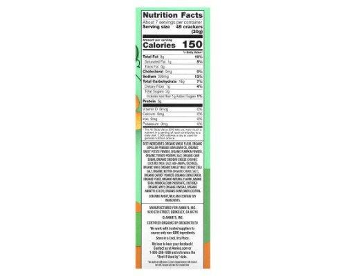 Annie's Homegrown, Organic Cheesy Cheddar Crackers with Hidden Veggies, 7.5 oz (213 g) Annie's Homegrown, Organic Cheesy Cheddar Crackers with Hidden Veggies, 7.5 oz (213 g)