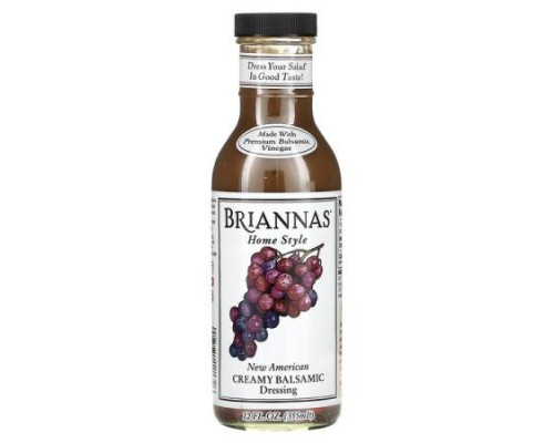 Briannas, New American Creamy Balsamic Dressing, 12 fl oz (355 ml)