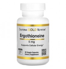 California Gold Nutrition, Ergothioneine, 5 mg, 90 Veggie Capsules