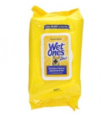 Wet Ones, Antibacterial Deodorizing Wipes with Baking Soda, For Dogs, Tropical Splash, 100 Wipes
