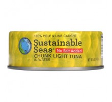 Sustainable Seas, Chunk Light Tuna In Water, No Salt Added, 5 oz (142 g)