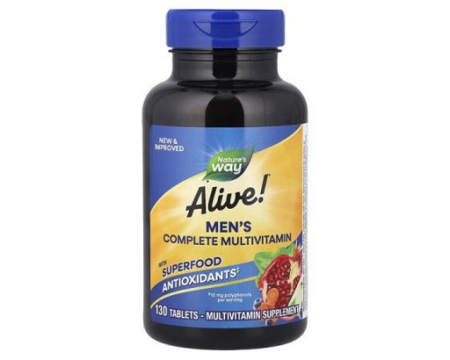 Nature's Way, Alive!® Men's Complete Multivitamin, 130 Tablets Nature's Way, Alive!® Men's Complete Multivitamin, 130 Tablets