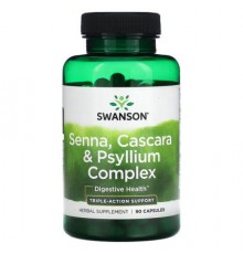 Swanson, Senna, Cascara & Psyllium Complex, 90 Capsules