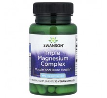 Swanson, Triple Magnesium Complex, 400 mg, 30 Vegan Capsules