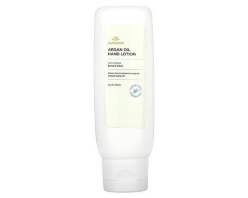 Swanson, Argan Oil Hand Lotion, 4 fl oz (118 ml)