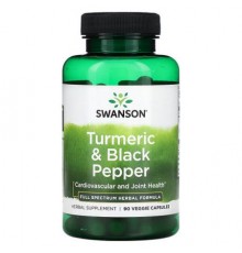 Swanson, Turmeric & Black Pepper, 90 Veggie Capsule