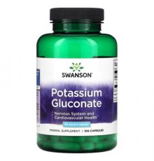 Swanson, Potassium Gluconate, 99 mg, 100 Capsules