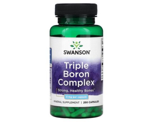 Swanson, Triple Boron Complex, 3 mg , 250 Capsules