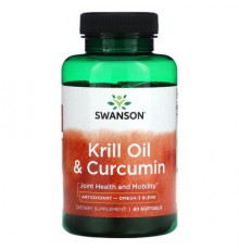 Swanson, Krill Oil & Curcumin, 60 Softgels