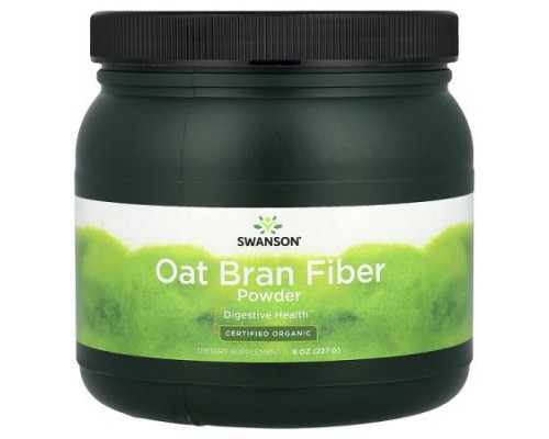 Swanson, Certified Organic Oat Bran Fiber Powder, 8 oz (227 g)