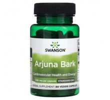 Swanson, Arjuna Bark, Standardized , 500 mg , 60 Veggie Capsules