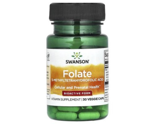 Swanson, Folate, 30 Veggie Caps (680 mcg DFE per Cap)