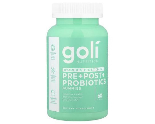 Goli Nutrition, Pre+Post+Probiotics Gummies, 60 Gummies Goli Nutrition, Pre+Post+Probiotics Gummies, 60 Gummies