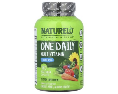 NATURELO, One Daily Multivitamin For Men 50+, 120 Vegetarian Capsules