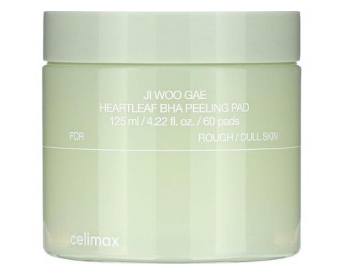 Celimax, Ji Woo GAE Heartleaf BHA Peeling Pad, 60 Pads, 4.22 ml (125 ml) Celimax, Ji Woo GAE Heartleaf BHA Peeling Pad, 60 Pads, 4.22 ml (125 ml)