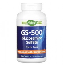 Nature's Way, GS-500 Glucosamine Sulfate, 240 Capsules (0.5 g per Capsule)