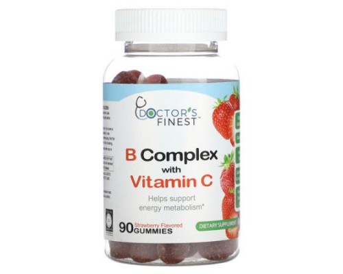 Doctor's Finest, B Complex with Vitamin C, Strawberry, 90 Gummies