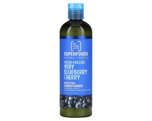 Be Care Love, Superfoods, Natural & Gentle, Smoothing Conditioner, Fresh-Pressed Very Blueberry Cherry, 12 fl oz (355 ml) Be Care Love, Superfoods, Natural & Gentle, Smoothing Conditioner, Fresh-Pressed Very Blueberry Cherry, 12 fl oz (355 ml)