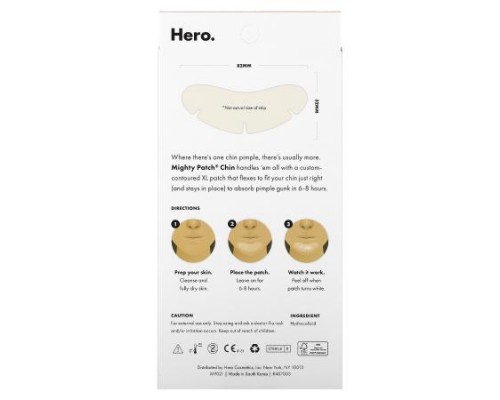 Hero Cosmetics, Mighty Patch® Chin, 10 Hydrocolloid Patches Hero Cosmetics, Mighty Patch® Chin, 10 Hydrocolloid Patches