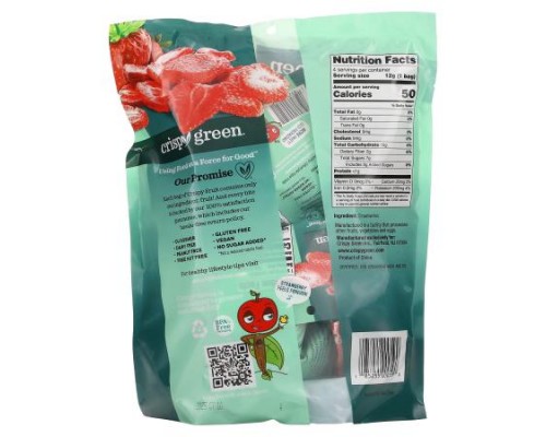 Crispy Green, Crispy Fruit, All Strawberry, 4 Pack, 0.42 oz (12 g) Each Crispy Green, Crispy Fruit, All Strawberry, 4 Pack, 0.42 oz (12 g) Each