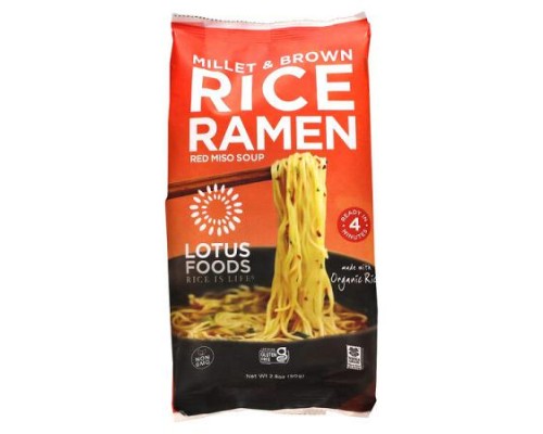 Lotus Foods, Millet & Brown Rice Ramen, Red Miso Soup, 2.8 oz (80 g) Lotus Foods, Millet & Brown Rice Ramen, Red Miso Soup, 2.8 oz (80 g)