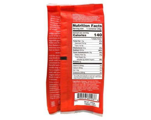 Lotus Foods, Millet & Brown Rice Ramen, Red Miso Soup, 2.8 oz (80 g) Lotus Foods, Millet & Brown Rice Ramen, Red Miso Soup, 2.8 oz (80 g)