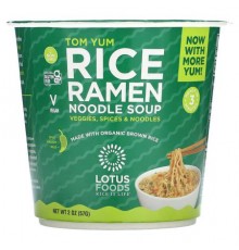 Lotus Foods, Rice Ramen Noodle Soup, Tom Yum, 2 oz (57 g)