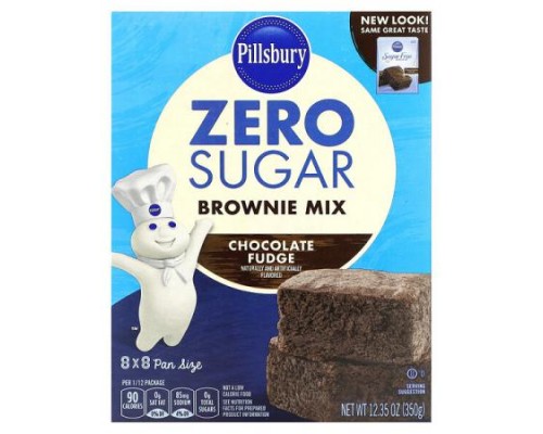 Pillsbury, Zero Sugar, Brownie Mix, Chocolate Fudge, 12.35 oz (350 g) Pillsbury, Zero Sugar, Brownie Mix, Chocolate Fudge, 12.35 oz (350 g)