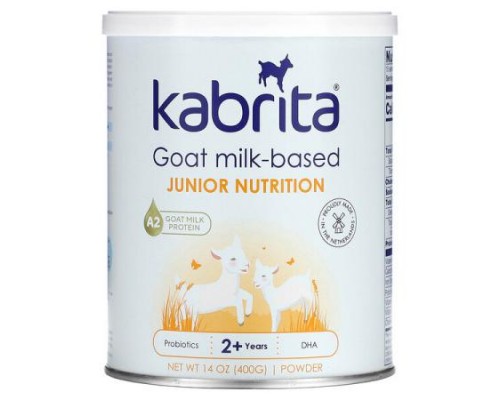 Kabrita, Goat Milk-Based Junior Nutrition Powder, 2+ Years, 14 oz (400 g) Kabrita, Goat Milk-Based Junior Nutrition Powder, 2+ Years, 14 oz (400 g)