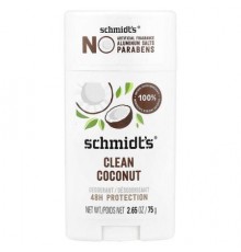 Schmidt's, Deodorant, Clean Coconut, 2.65 oz (75 g)