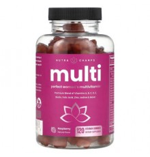 NutraChamps, Multi, Perfect Women's Multivitamin, Raspberry , 120 Vitamin Gummies