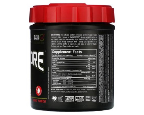 ALLMAX, AMINOCORE™ BCAA, Fruit Punch, 2.1 lbs (945 g) ALLMAX, AMINOCORE™ BCAA, Fruit Punch, 2.1 lbs (945 g)