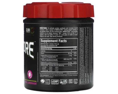 ALLMAX, AMINOCORE™ BCAA, Pink Lemonade, 2.1 lbs (945 g) ALLMAX, AMINOCORE™ BCAA, Pink Lemonade, 2.1 lbs (945 g)