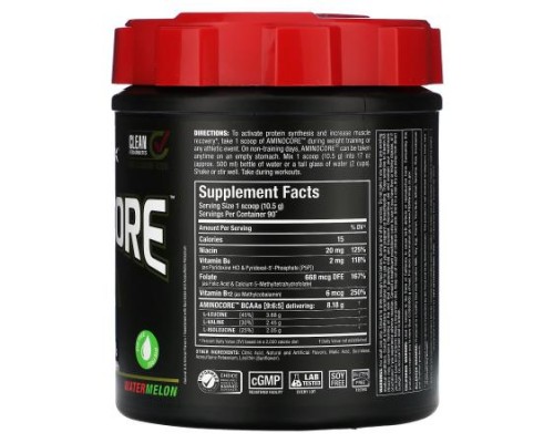 ALLMAX, AMINOCORE™ BCAA, Watermelon, 2.1 lbs (945 g) ALLMAX, AMINOCORE™ BCAA, Watermelon, 2.1 lbs (945 g)