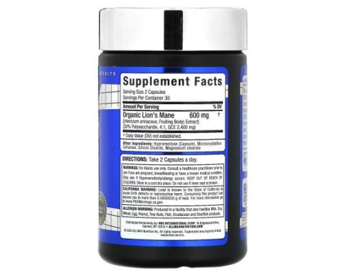 ALLMAX, Essentials, Lion's Mane, 60 Veggie Caps (300 mg per Capsule) ALLMAX, Essentials, Lion's Mane, 60 Veggie Caps (300 mg per Capsule)