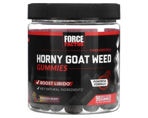 Force Factor, Fundamentals, Horny Goat Weed, Passion Berry, 90 Gummies