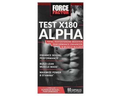 Force Factor, Test X180 Alpha®, 60 Capsules Force Factor, Test X180 Alpha®, 60 Capsules