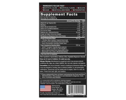 Force Factor, Test X180 Alpha®, 60 Capsules Force Factor, Test X180 Alpha®, 60 Capsules