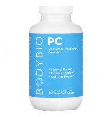 BodyBio, PC, Liposomal Phospholipid Complex, 300 Non-GMO Softgels (650 mg per Softgel)