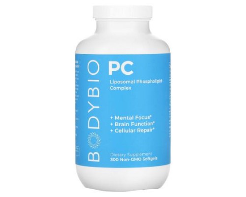BodyBio, PC, Liposomal Phospholipid Complex, 300 Non-GMO Softgels (650 mg per Softgel) BodyBio, PC, Liposomal Phospholipid Complex, 300 Non-GMO Softgels (650 mg per Softgel)