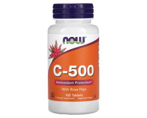 NOW Foods, C-500 with Rose Hips, 100 Tablets