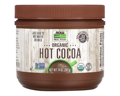 NOW Foods, Organic Hot Cocoa, 14 oz (397 g) NOW Foods, Organic Hot Cocoa, 14 oz (397 g)