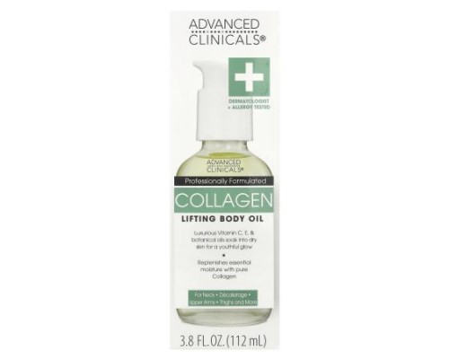 Advanced Clinicals, Collagen, Lifting Body Oil, 3.8 fl oz (112 ml) Advanced Clinicals, Collagen, Lifting Body Oil, 3.8 fl oz (112 ml)