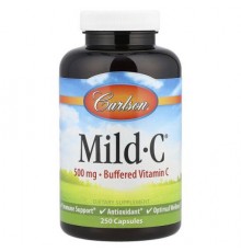 Carlson, Mild-C®, Buffered Vitamin C, 250 Capsules